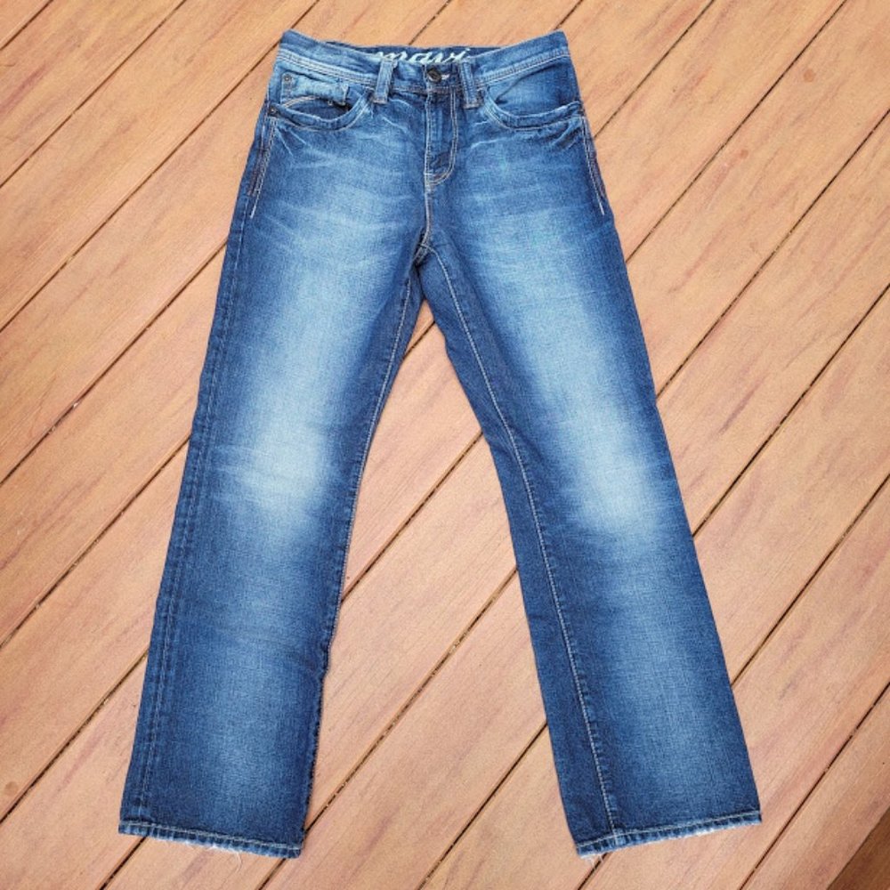 SOLD: Mavi Matt Denim Blue Jeans 30x30 Distressed Nordstrom's Eco Luxury - Picture 5 of 8